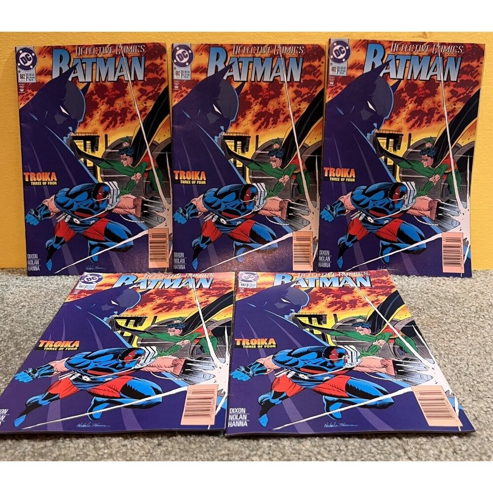 5 Comic Lot Detective Comics Batman #682 (1995) Troika & Robin Three Of Four